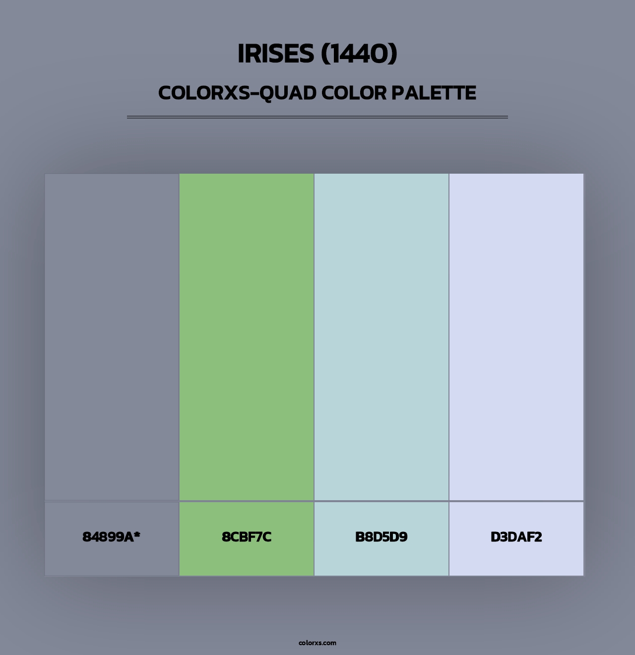 Irises (1440) - Colorxs Quad Palette