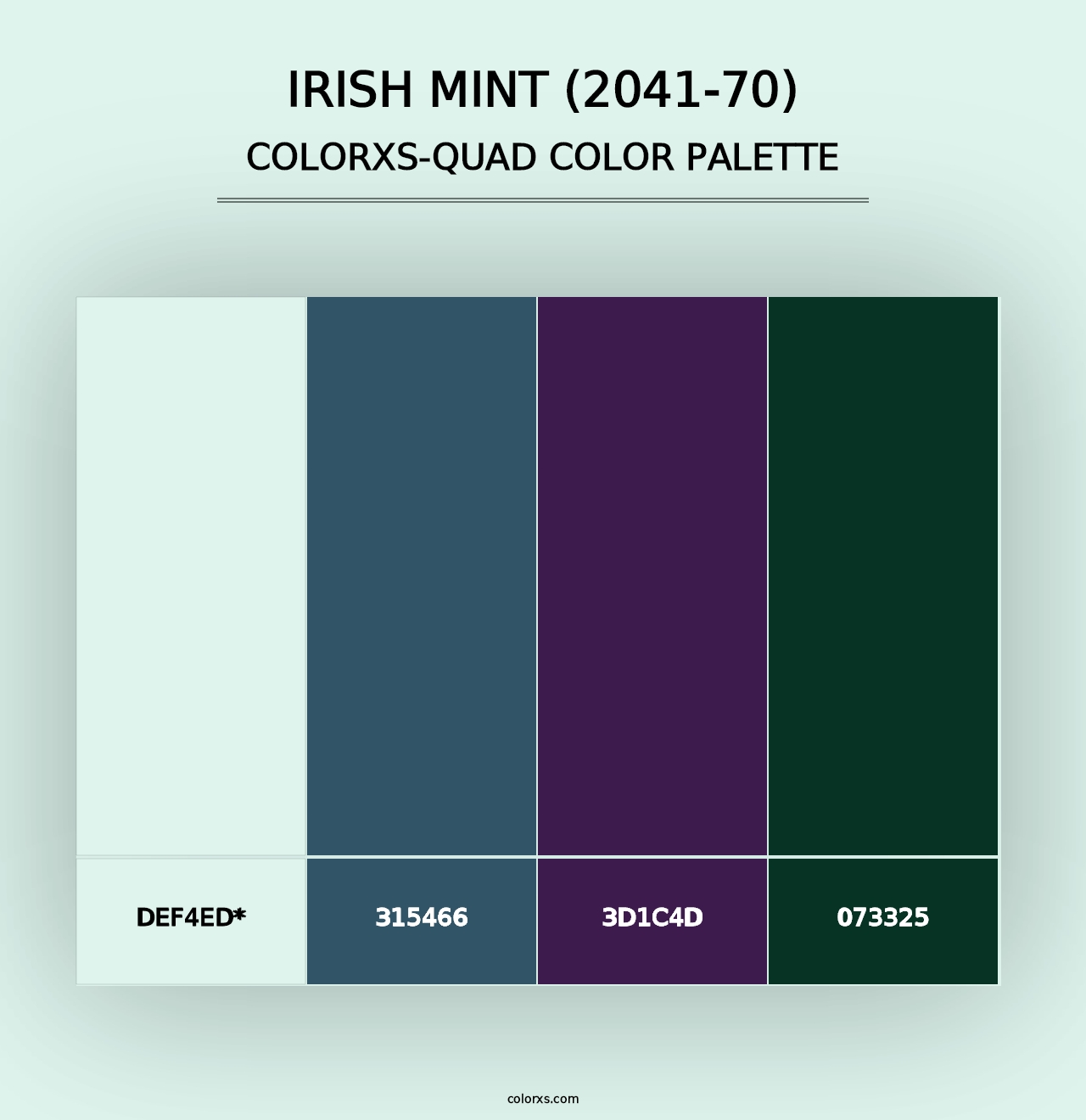 Irish Mint (2041-70) - Colorxs Quad Palette