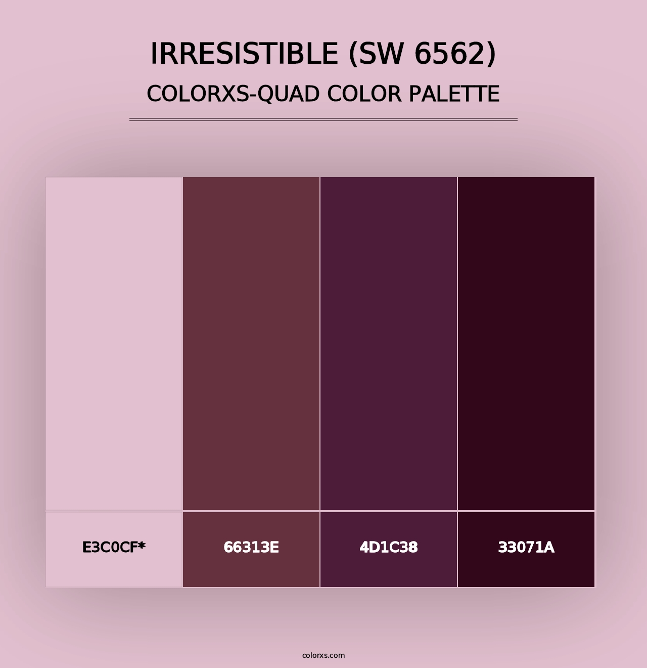 Irresistible (SW 6562) - Colorxs Quad Palette