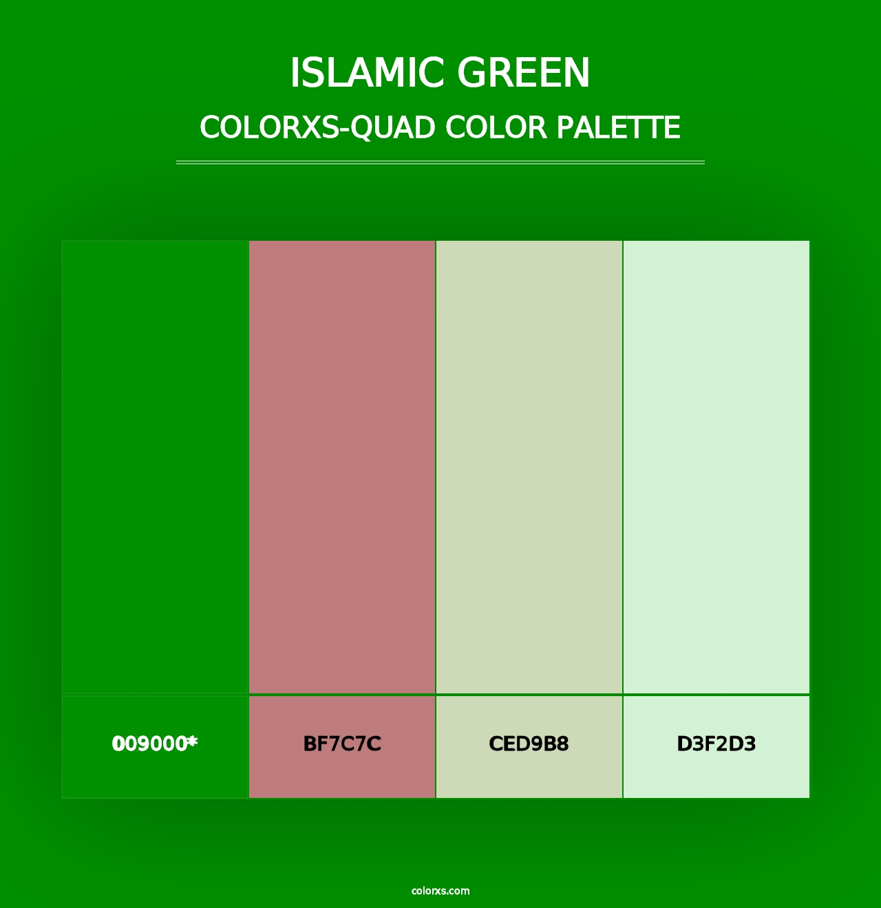 Islamic Green - Colorxs Quad Palette