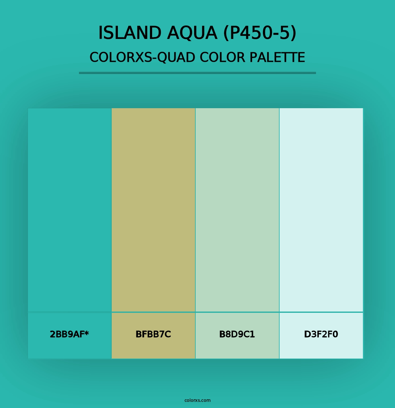 Island Aqua (P450-5) - Colorxs Quad Palette