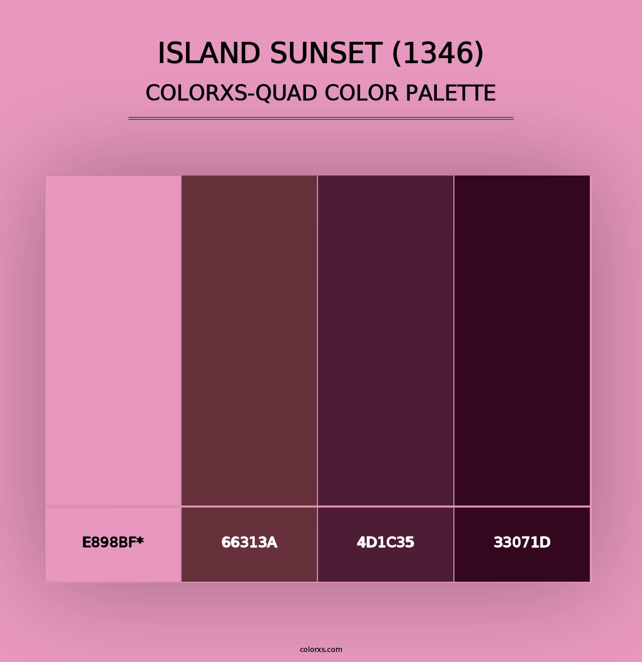 Island Sunset (1346) - Colorxs Quad Palette