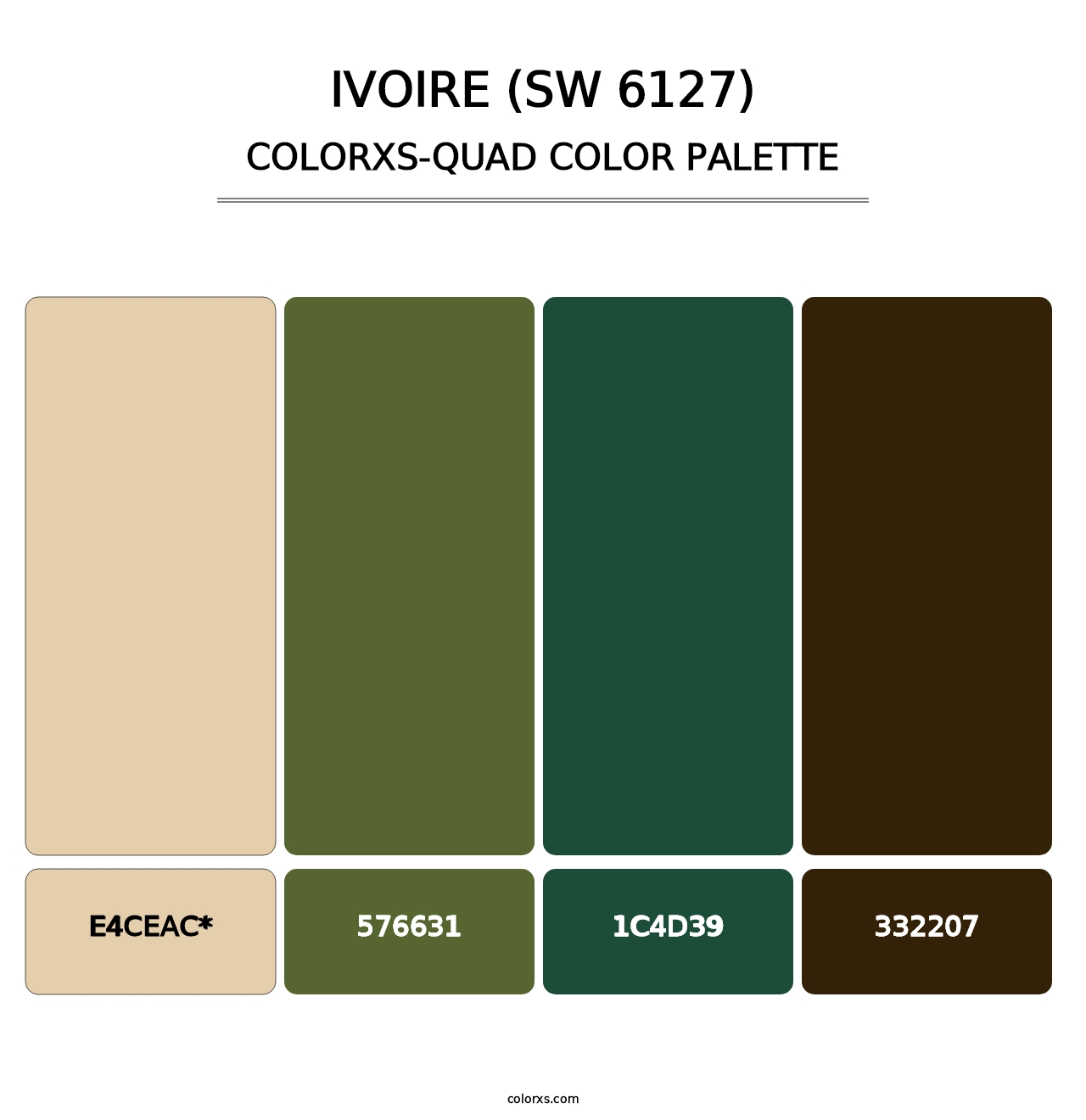 Ivoire (SW 6127) - Colorxs Quad Palette