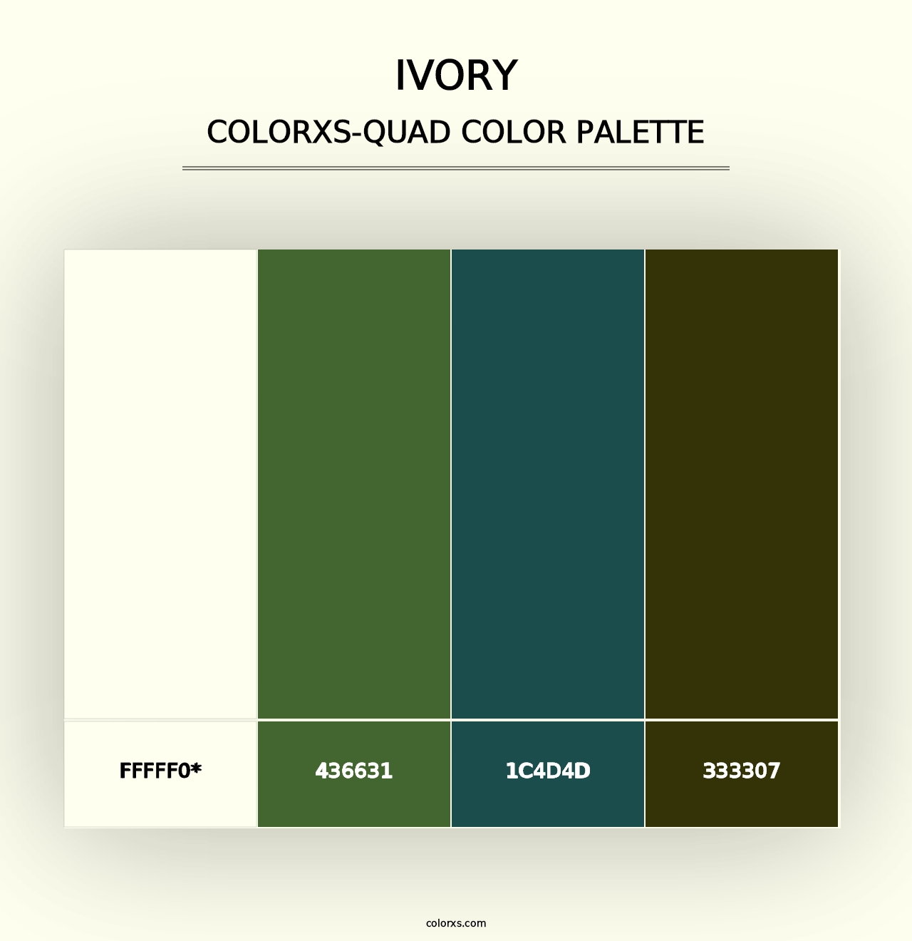 Ivory - Colorxs Quad Palette