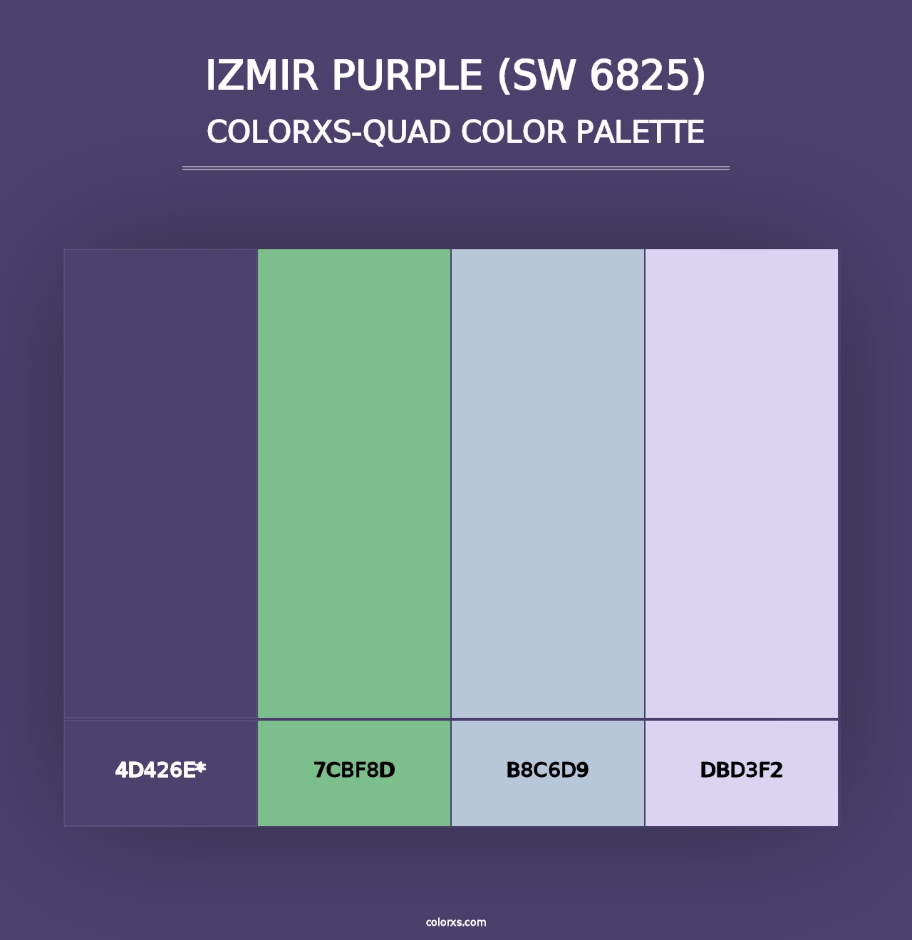 Izmir Purple (SW 6825) - Colorxs Quad Palette