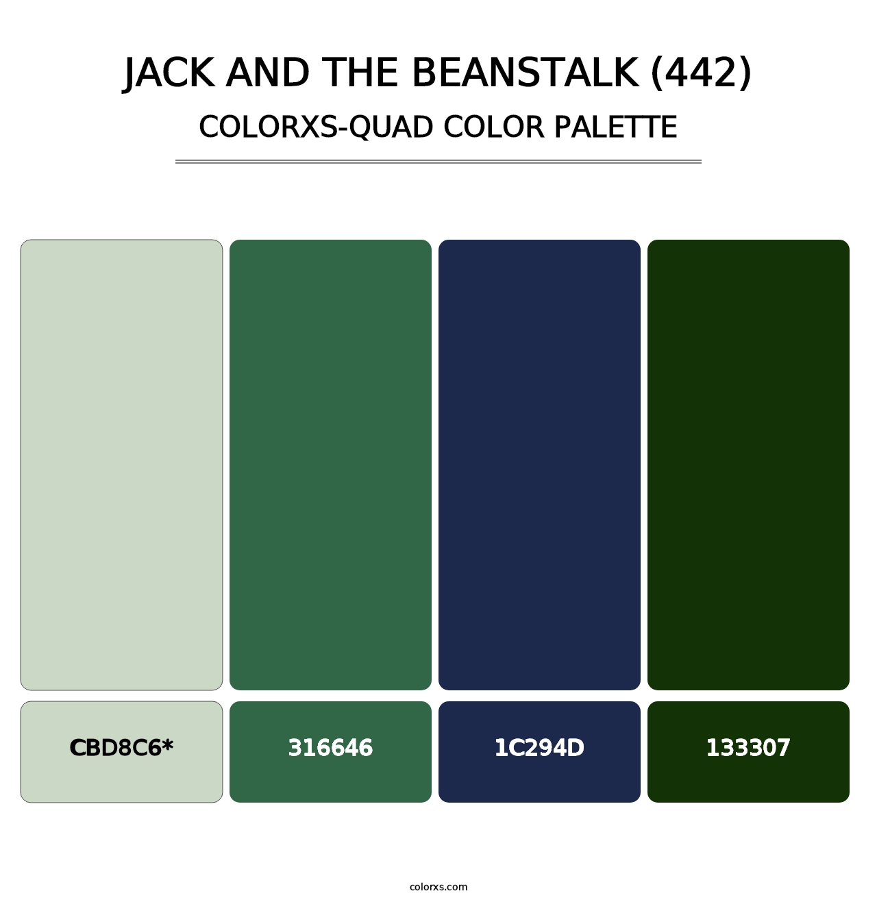 Jack and the Beanstalk (442) - Colorxs Quad Palette