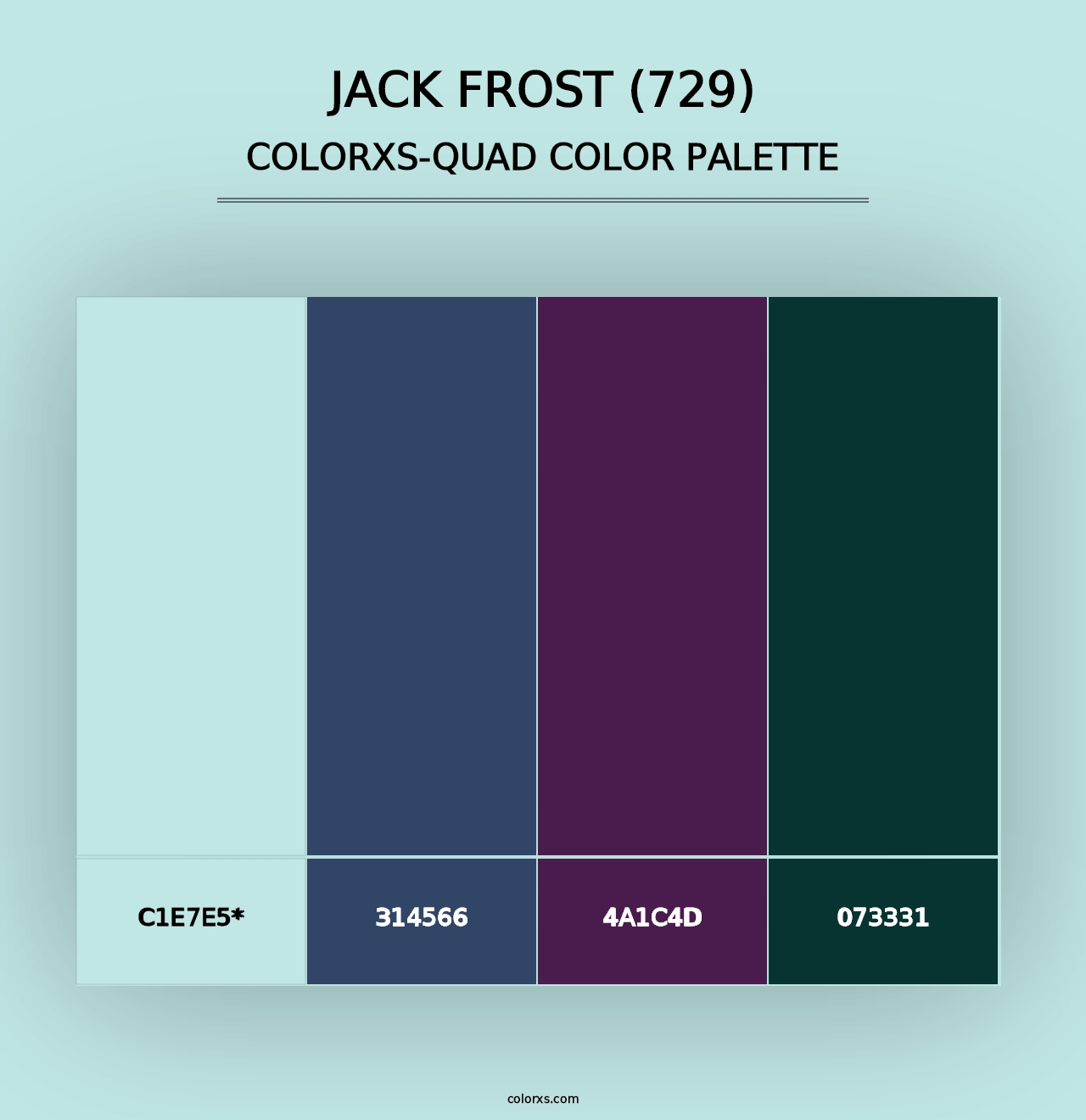 Jack Frost (729) - Colorxs Quad Palette