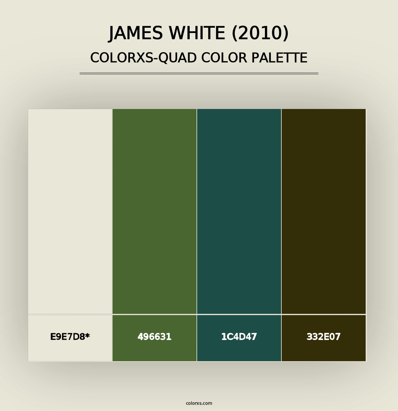 James White (2010) - Colorxs Quad Palette