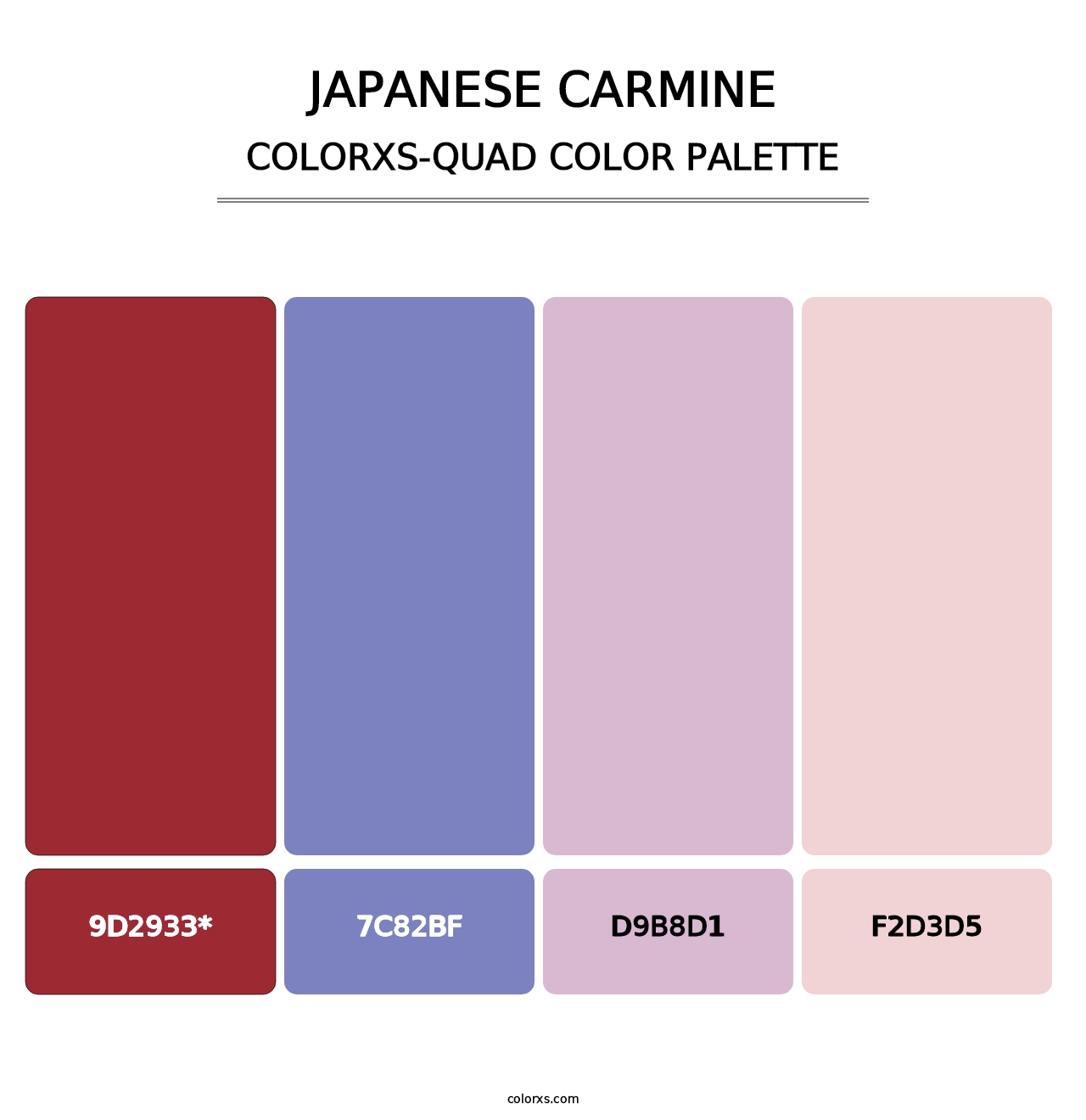 Japanese Carmine - Colorxs Quad Palette