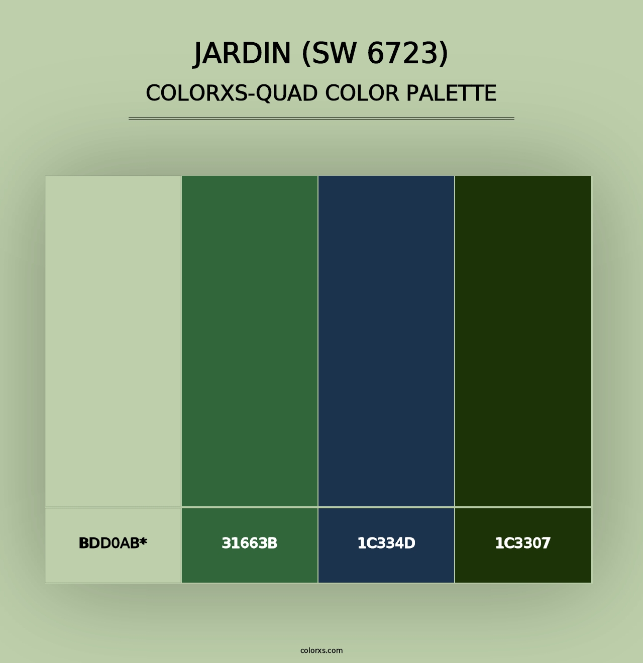 Jardin (SW 6723) - Colorxs Quad Palette