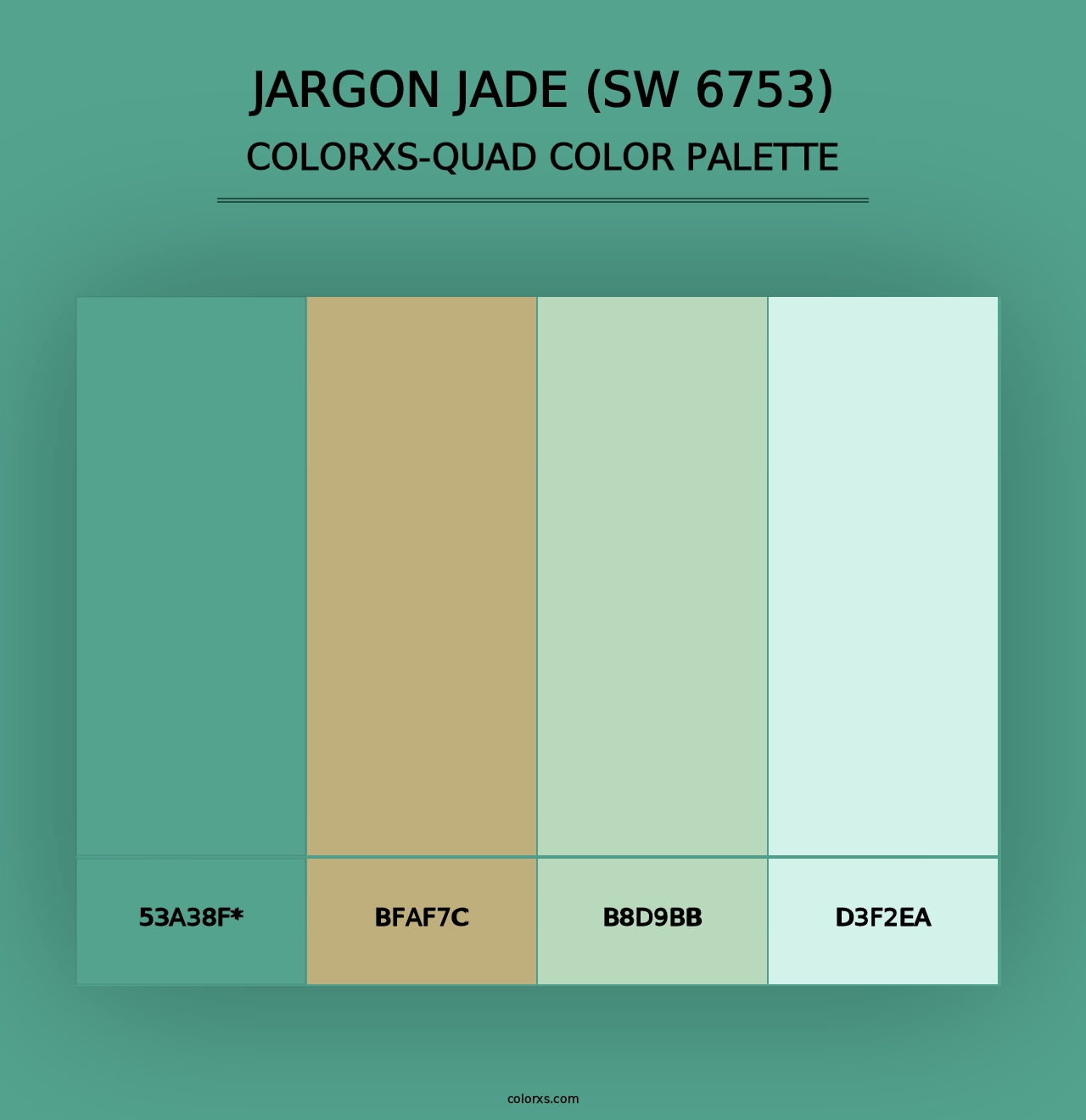 Jargon Jade (SW 6753) - Colorxs Quad Palette