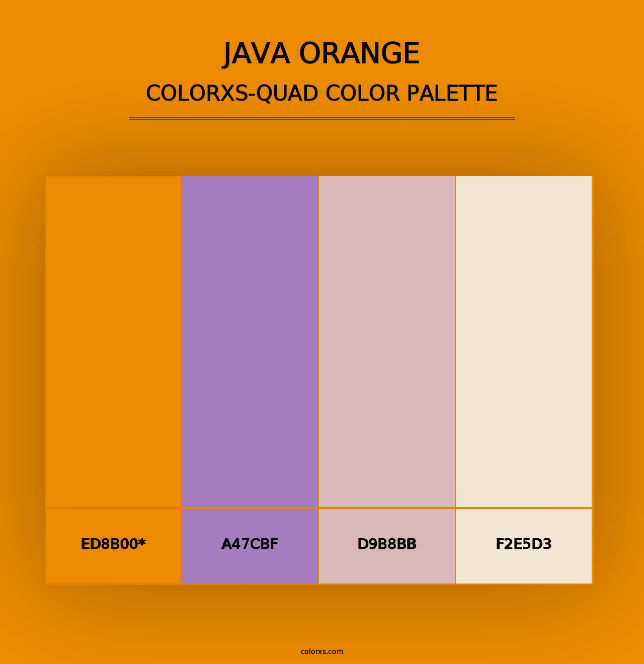 Java Orange - Colorxs Quad Palette