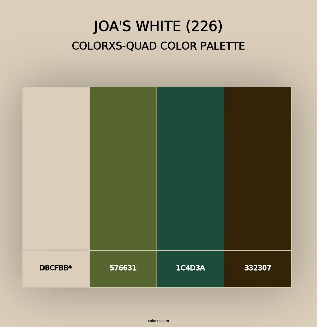 Joa's White (226) - Colorxs Quad Palette