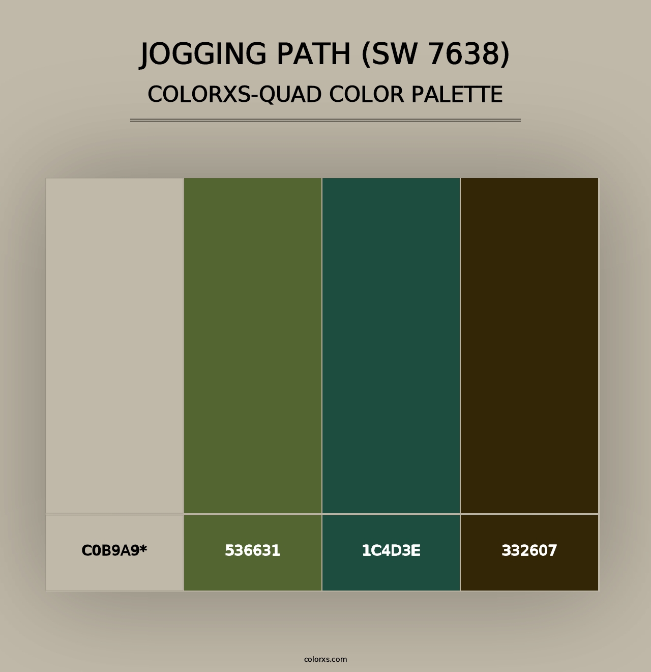 Jogging Path (SW 7638) - Colorxs Quad Palette