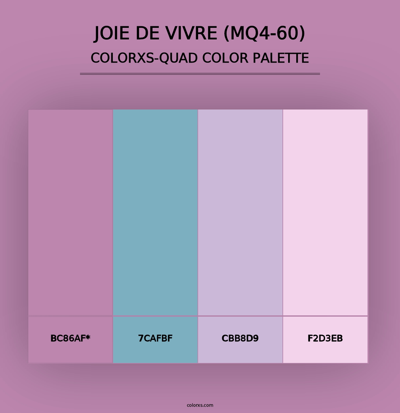 Joie De Vivre (MQ4-60) - Colorxs Quad Palette