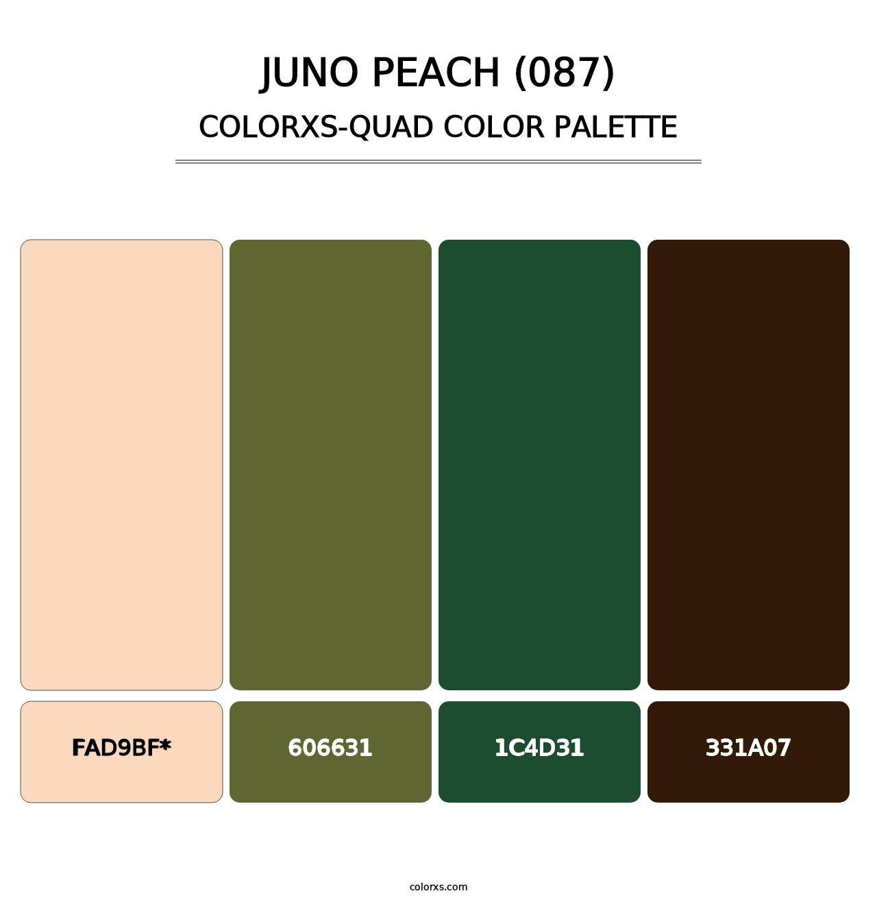 Juno Peach (087) - Colorxs Quad Palette