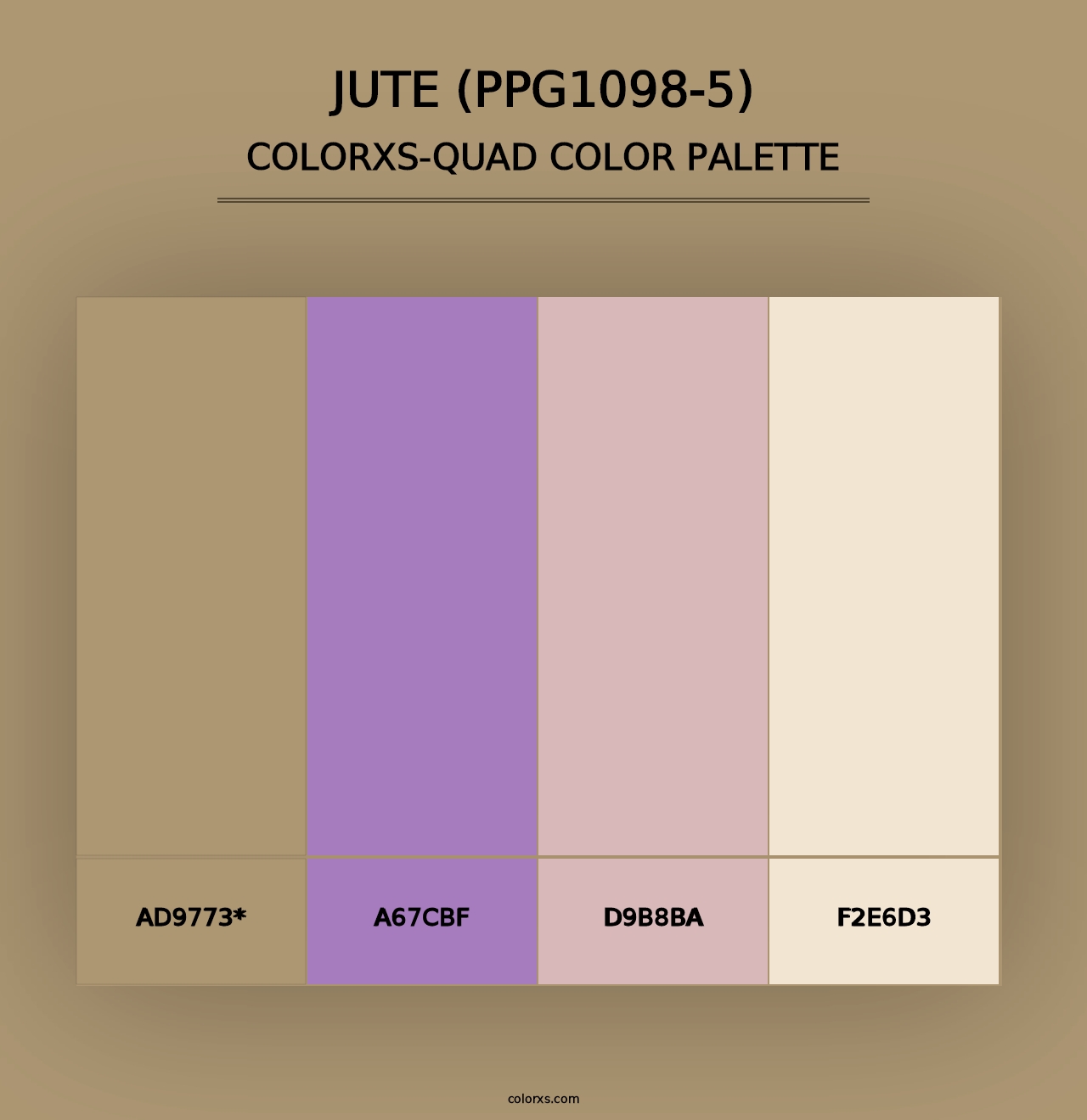 Jute (PPG1098-5) - Colorxs Quad Palette