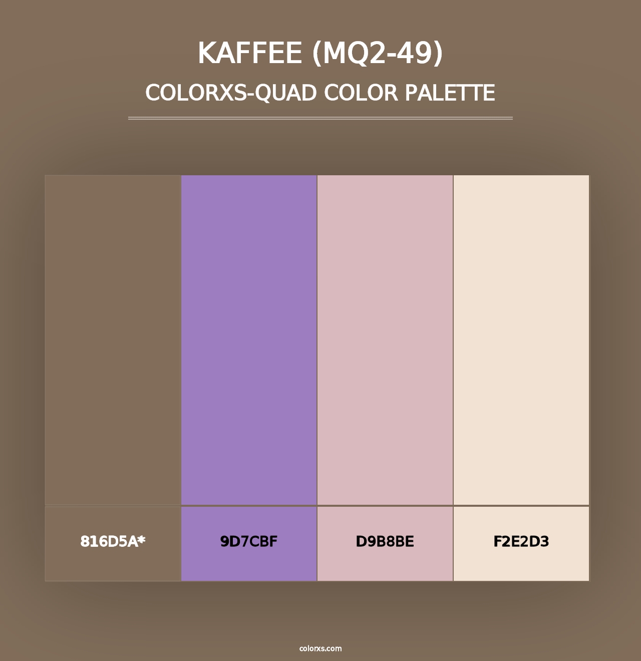 Kaffee (MQ2-49) - Colorxs Quad Palette