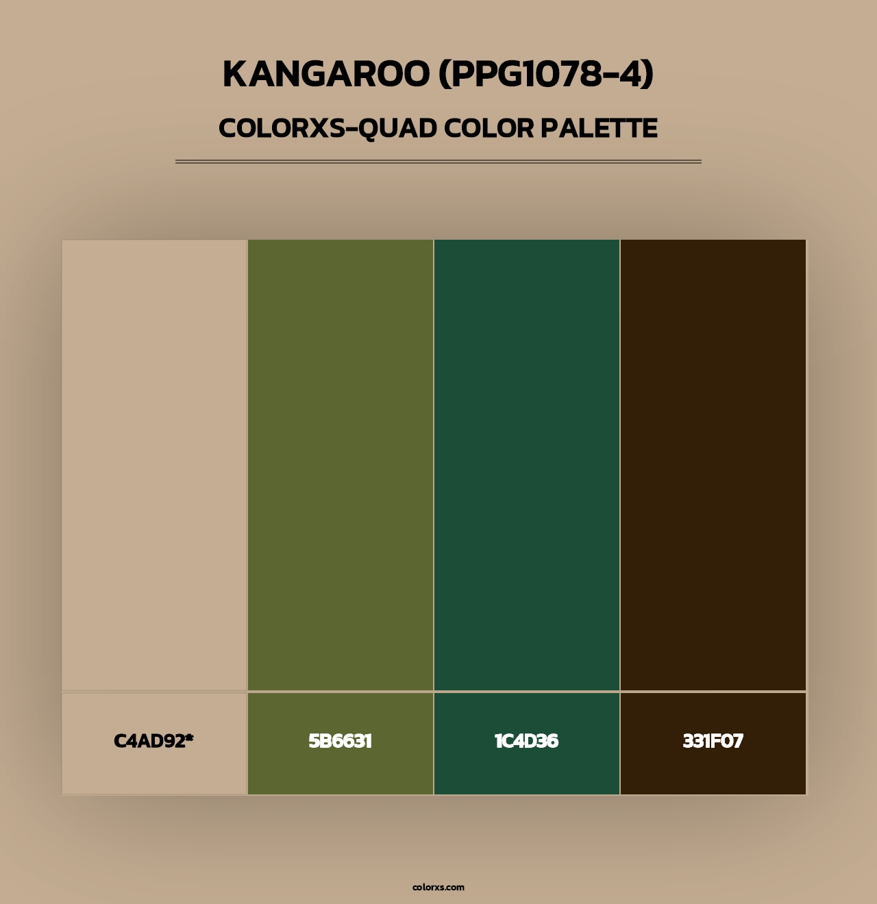 Kangaroo (PPG1078-4) - Colorxs Quad Palette