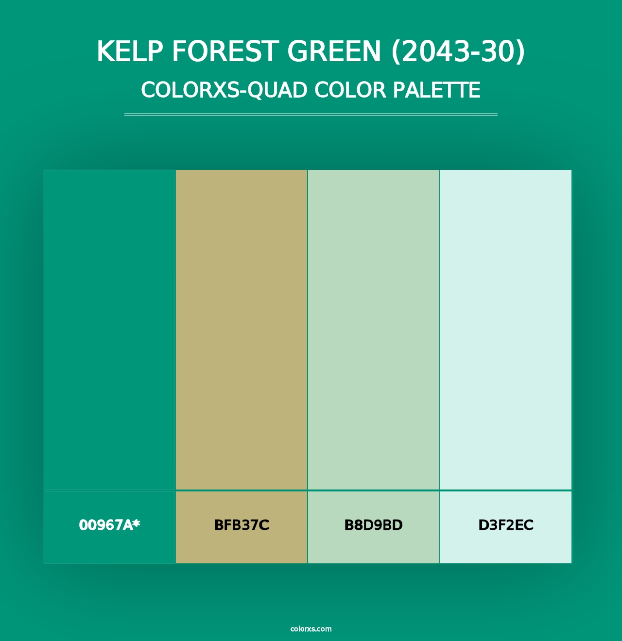 Kelp Forest Green (2043-30) - Colorxs Quad Palette