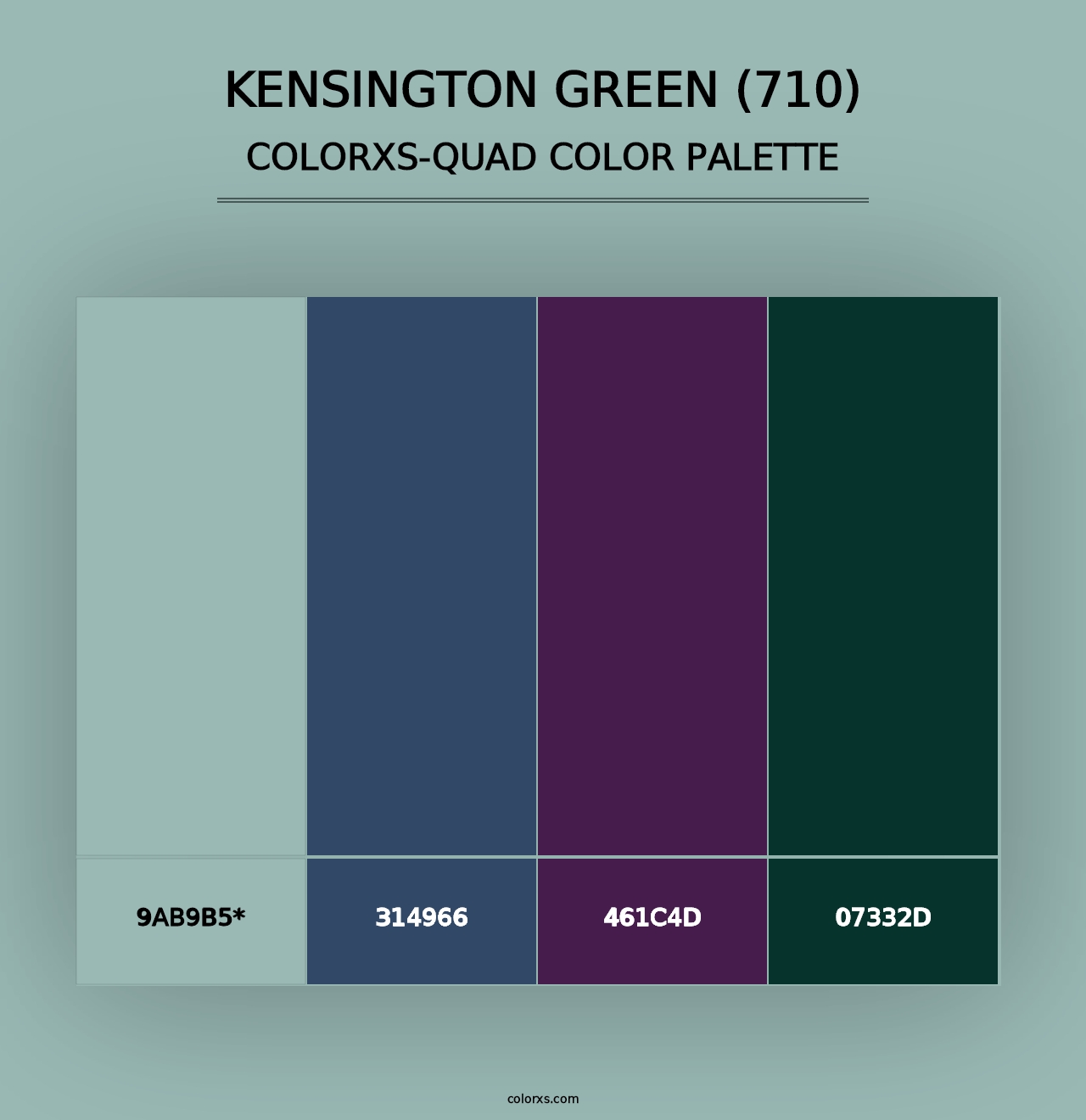 Kensington Green (710) - Colorxs Quad Palette