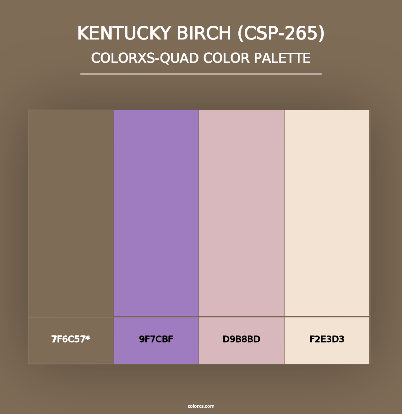 Kentucky Birch (CSP-265) - Colorxs Quad Palette