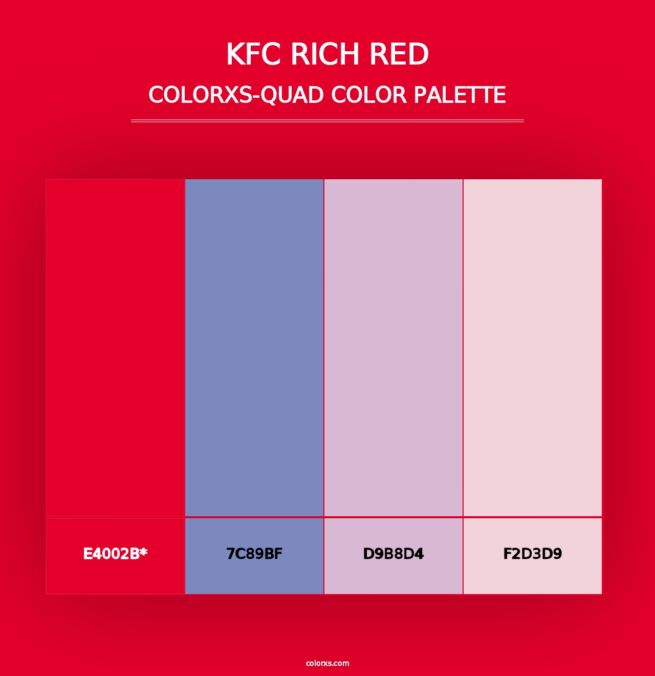 KFC Rich Red - Colorxs Quad Palette