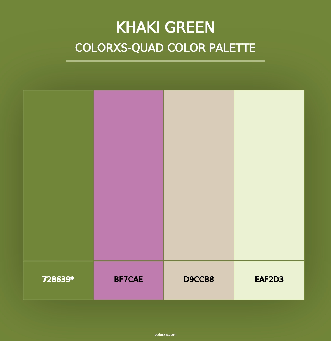 Khaki Green - Colorxs Quad Palette