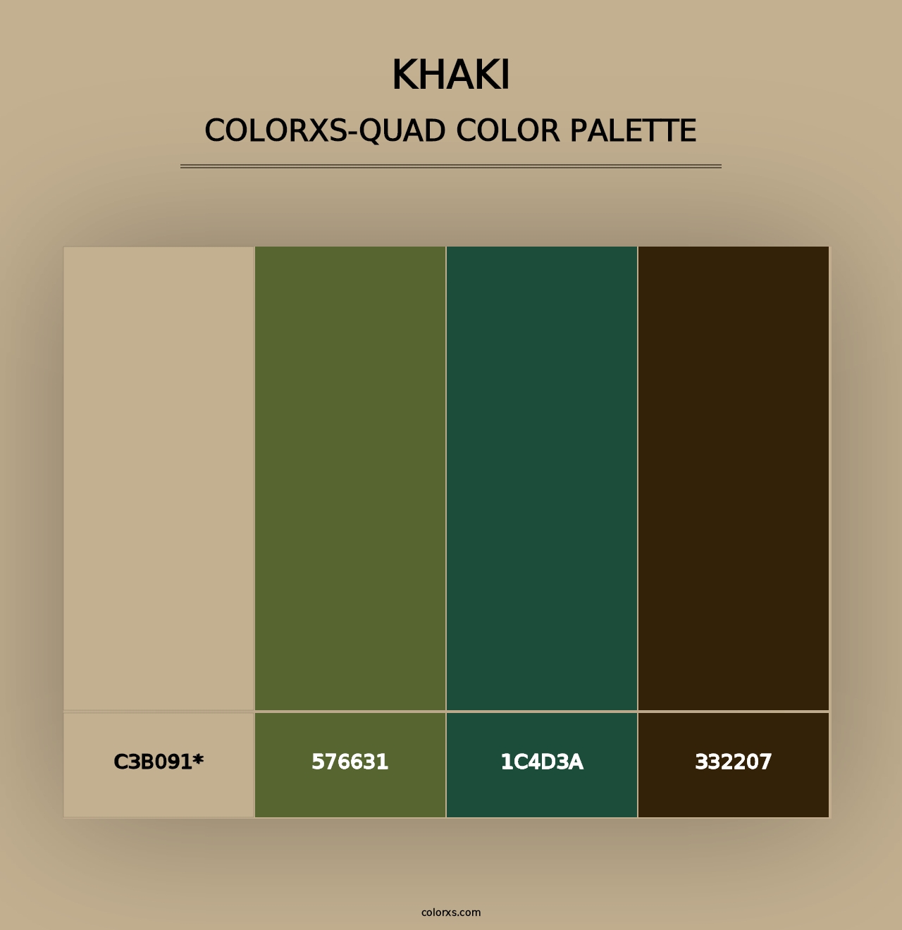 Khaki - Colorxs Quad Palette