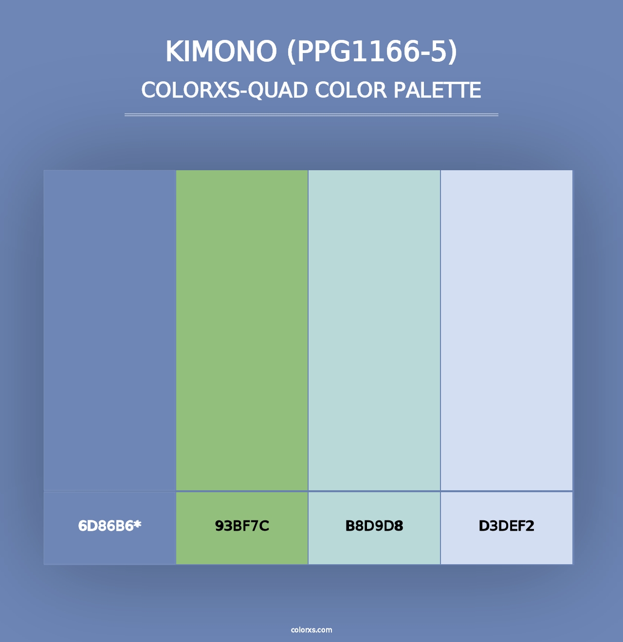 Kimono (PPG1166-5) - Colorxs Quad Palette