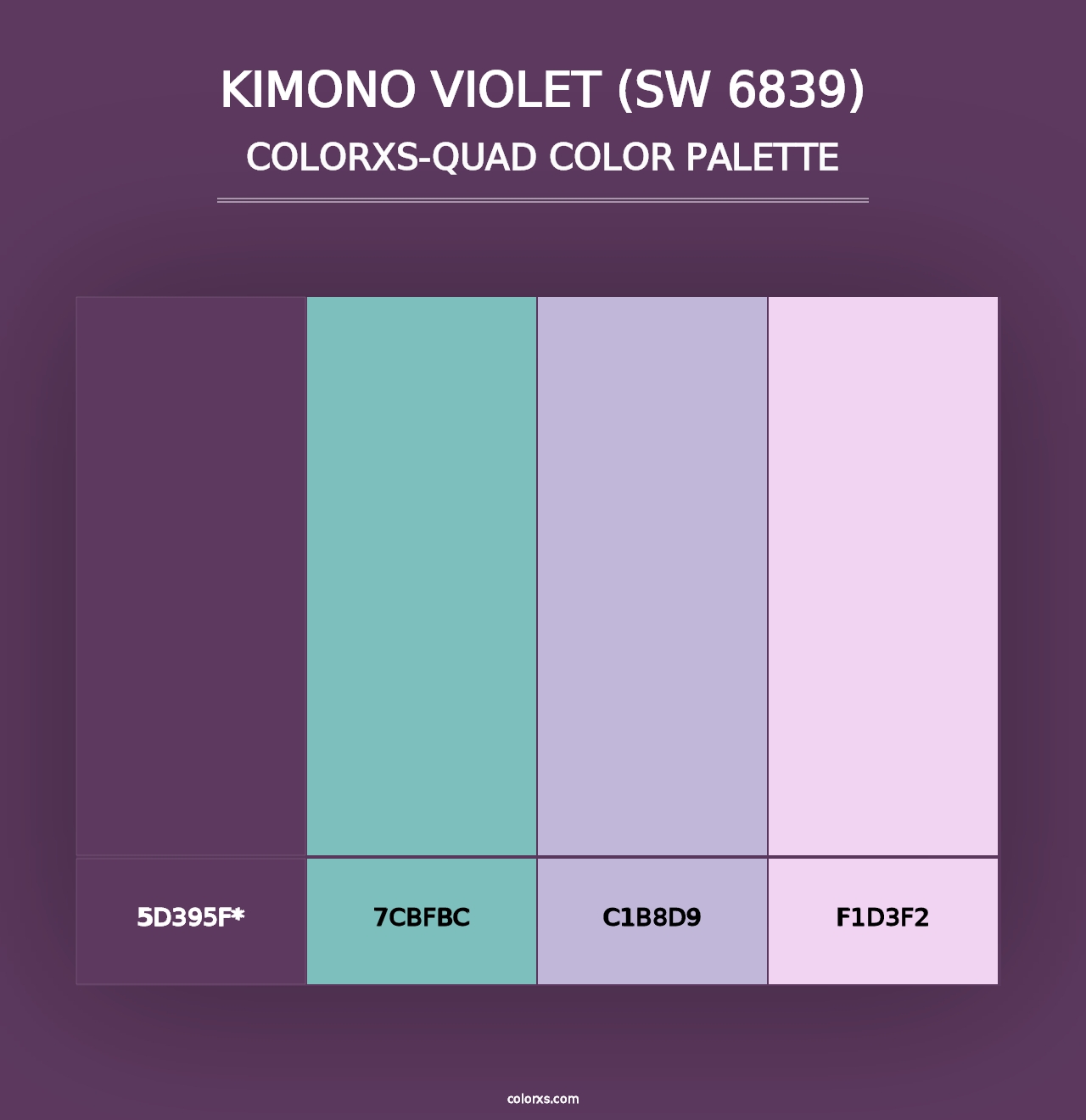 Kimono Violet (SW 6839) - Colorxs Quad Palette