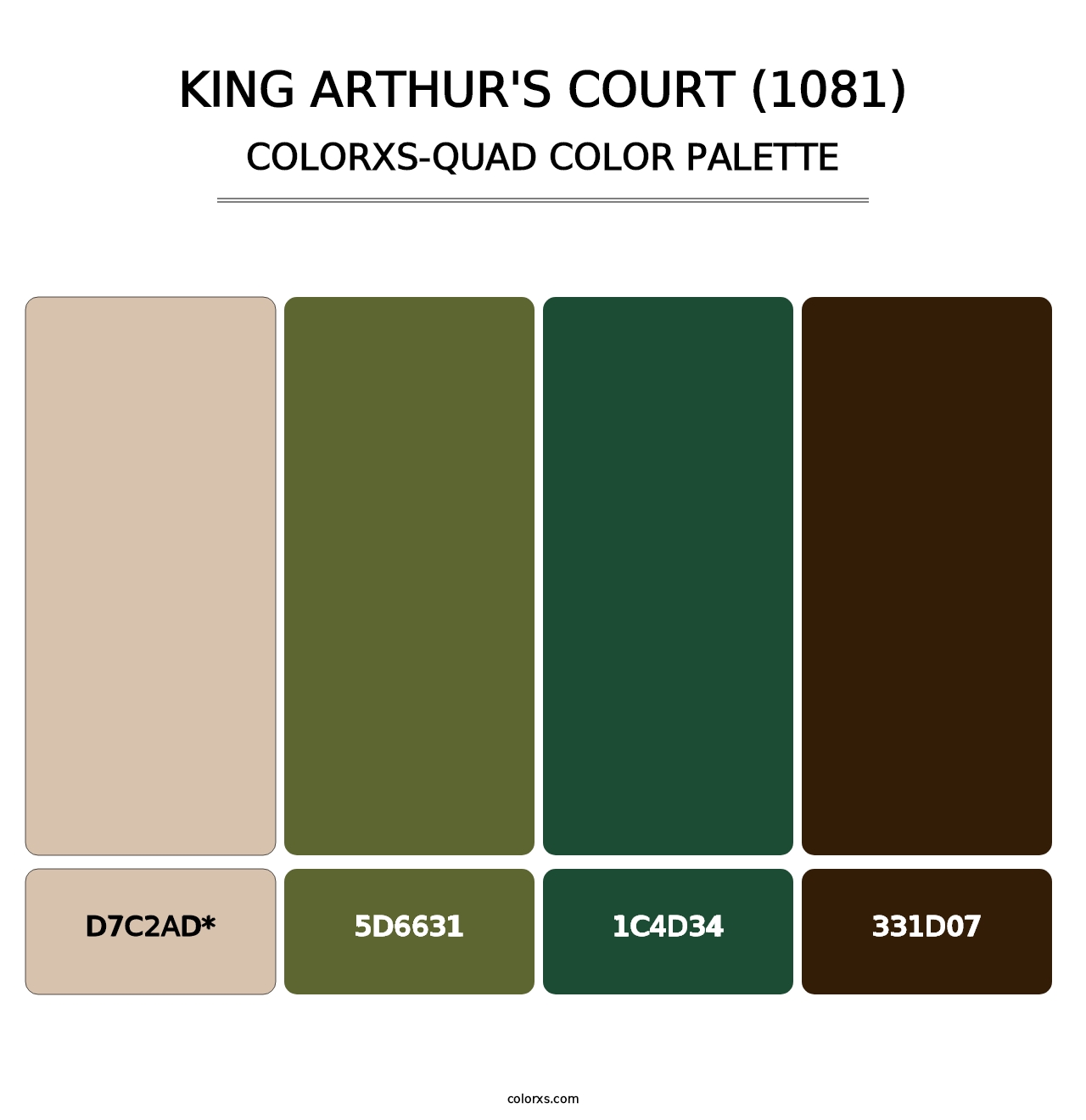 King Arthur's Court (1081) - Colorxs Quad Palette