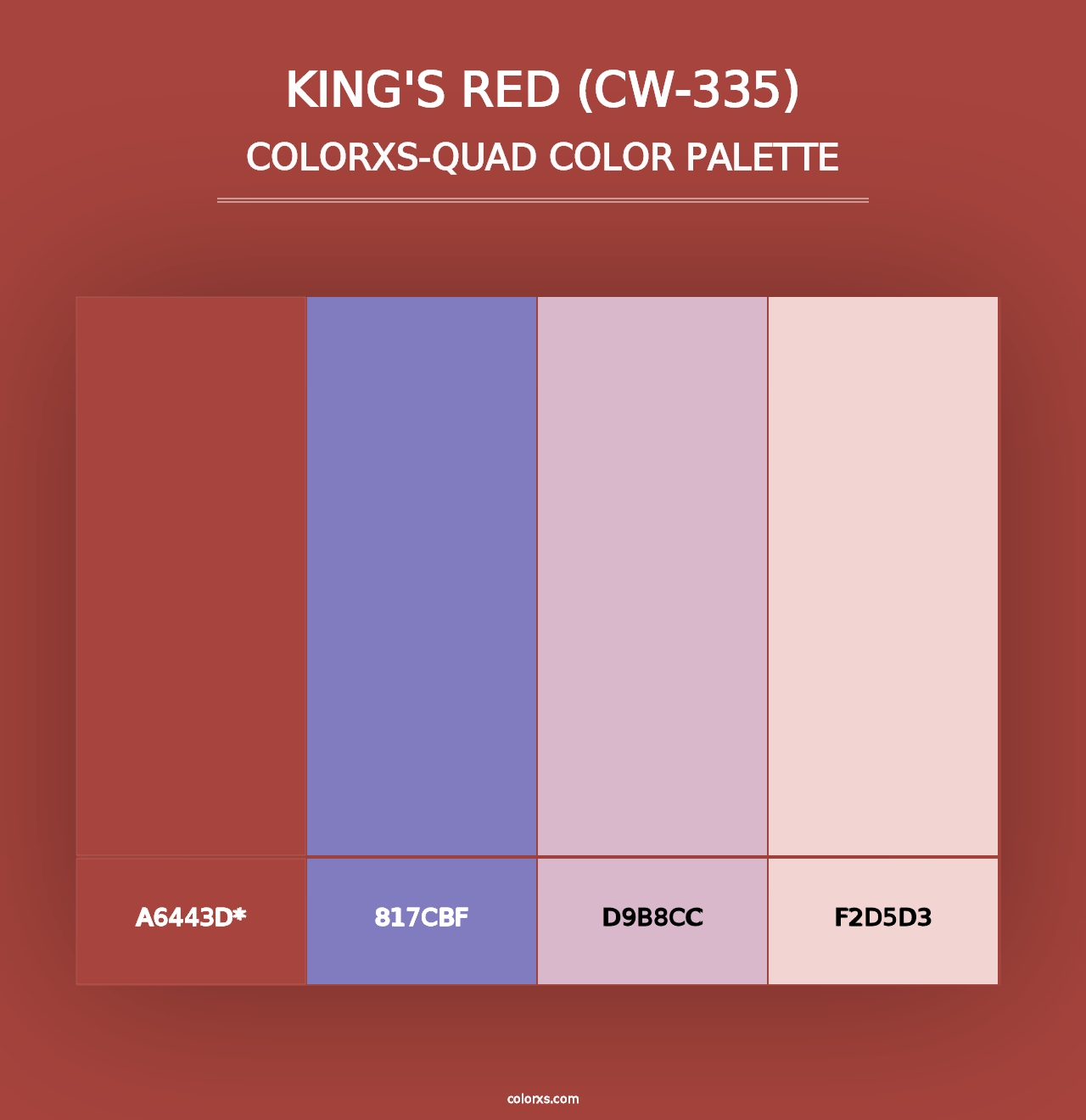 King's Red (CW-335) - Colorxs Quad Palette