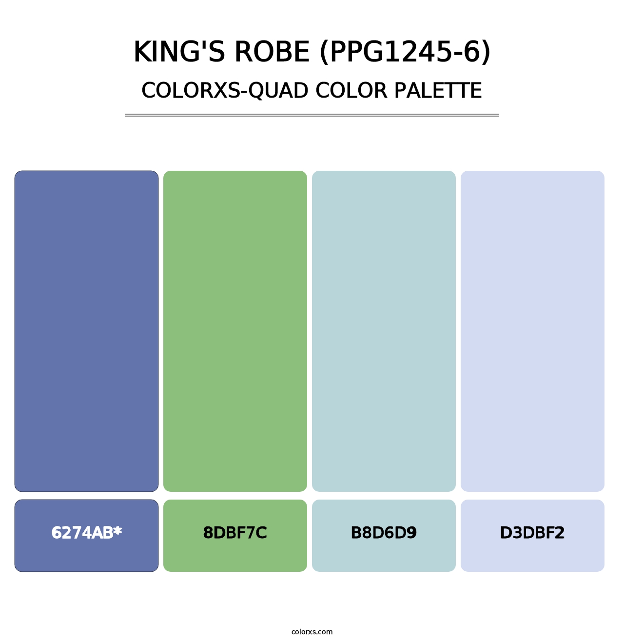 King's Robe (PPG1245-6) - Colorxs Quad Palette