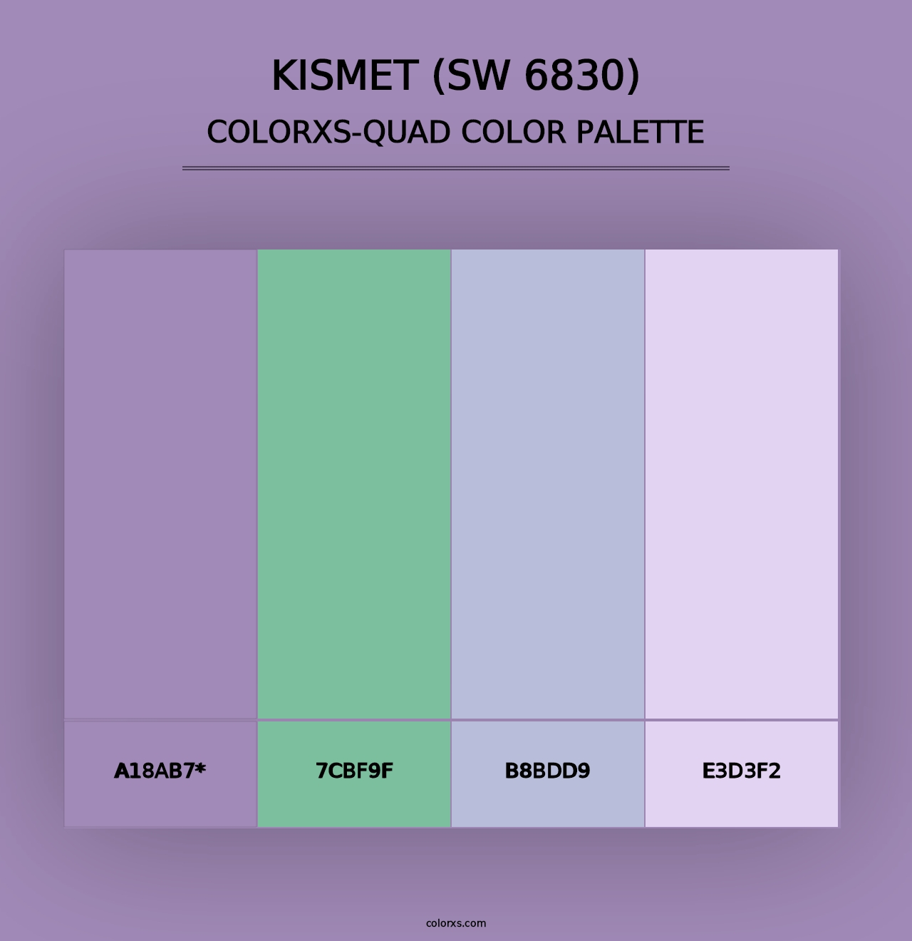 Kismet (SW 6830) - Colorxs Quad Palette