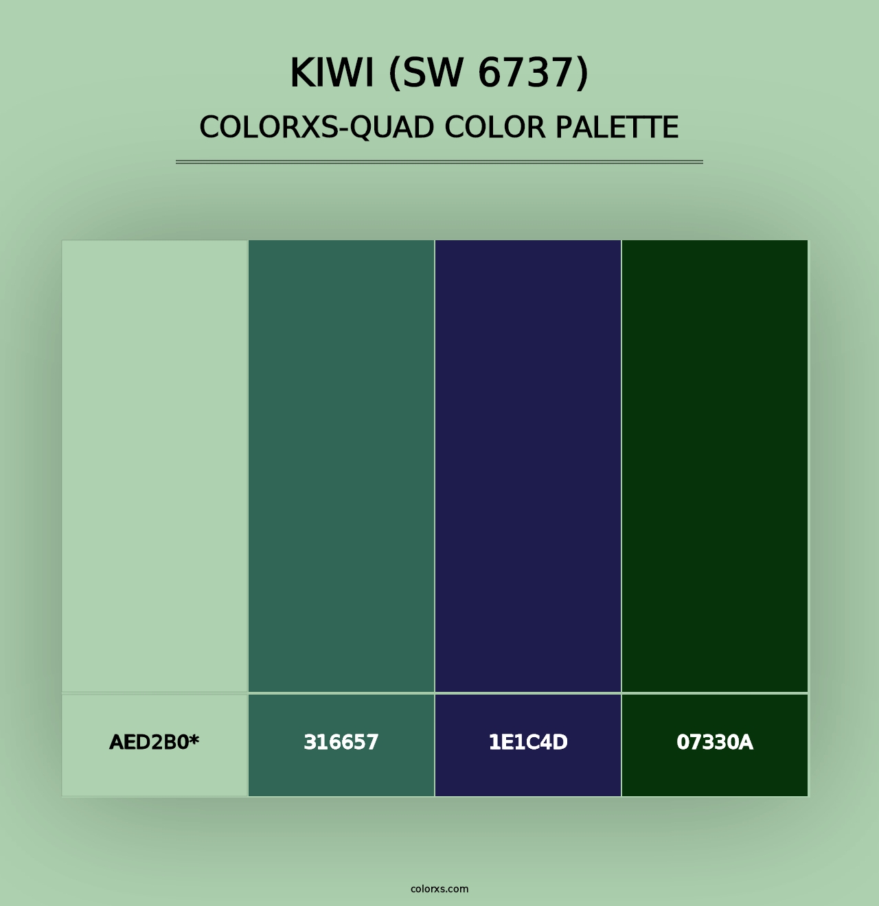 Kiwi (SW 6737) - Colorxs Quad Palette