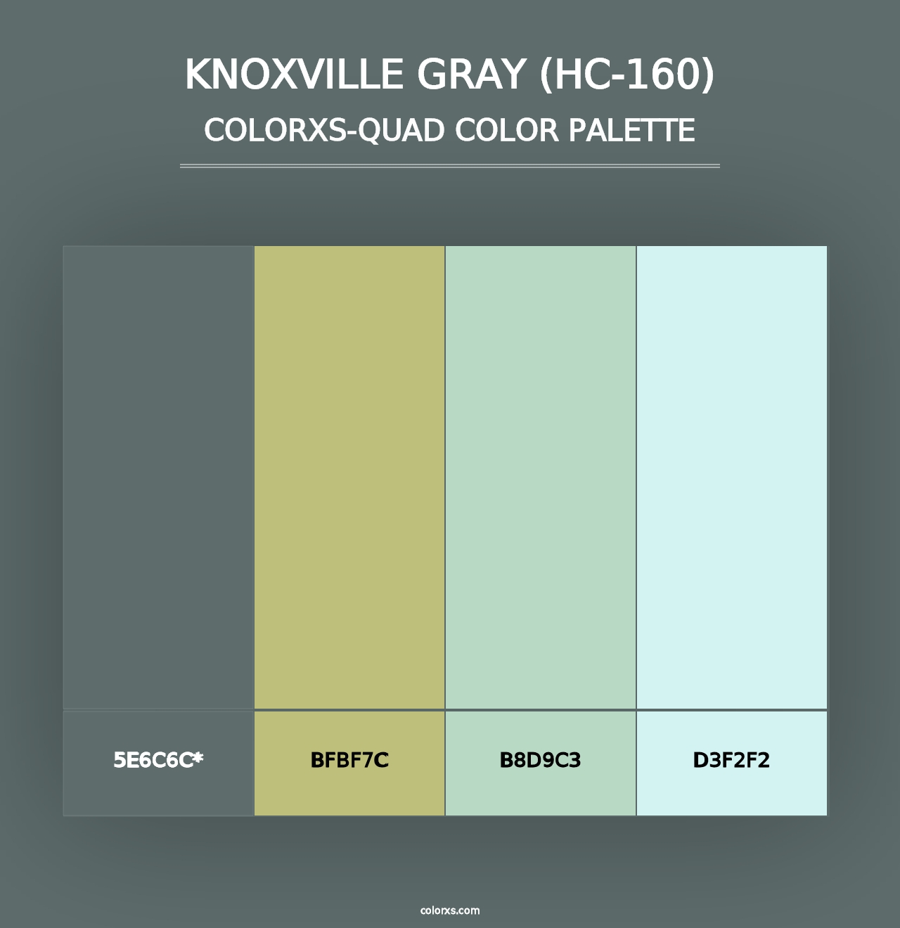 Knoxville Gray (HC-160) - Colorxs Quad Palette