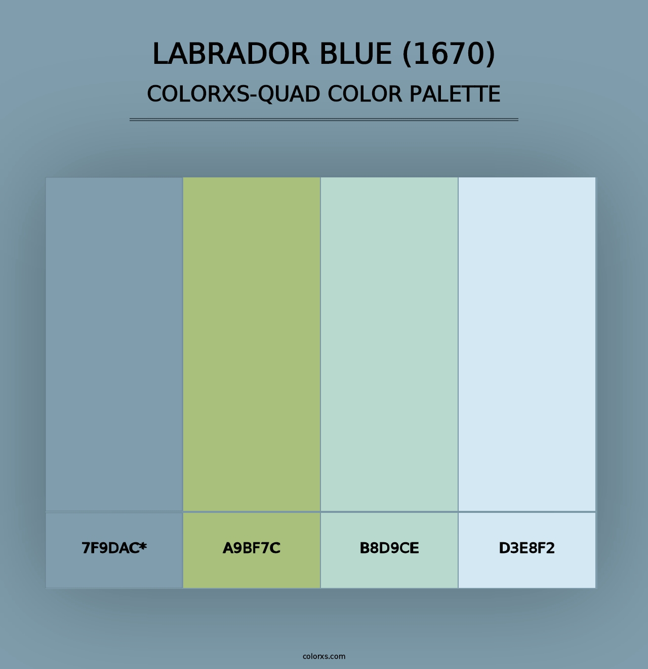 Labrador Blue (1670) - Colorxs Quad Palette