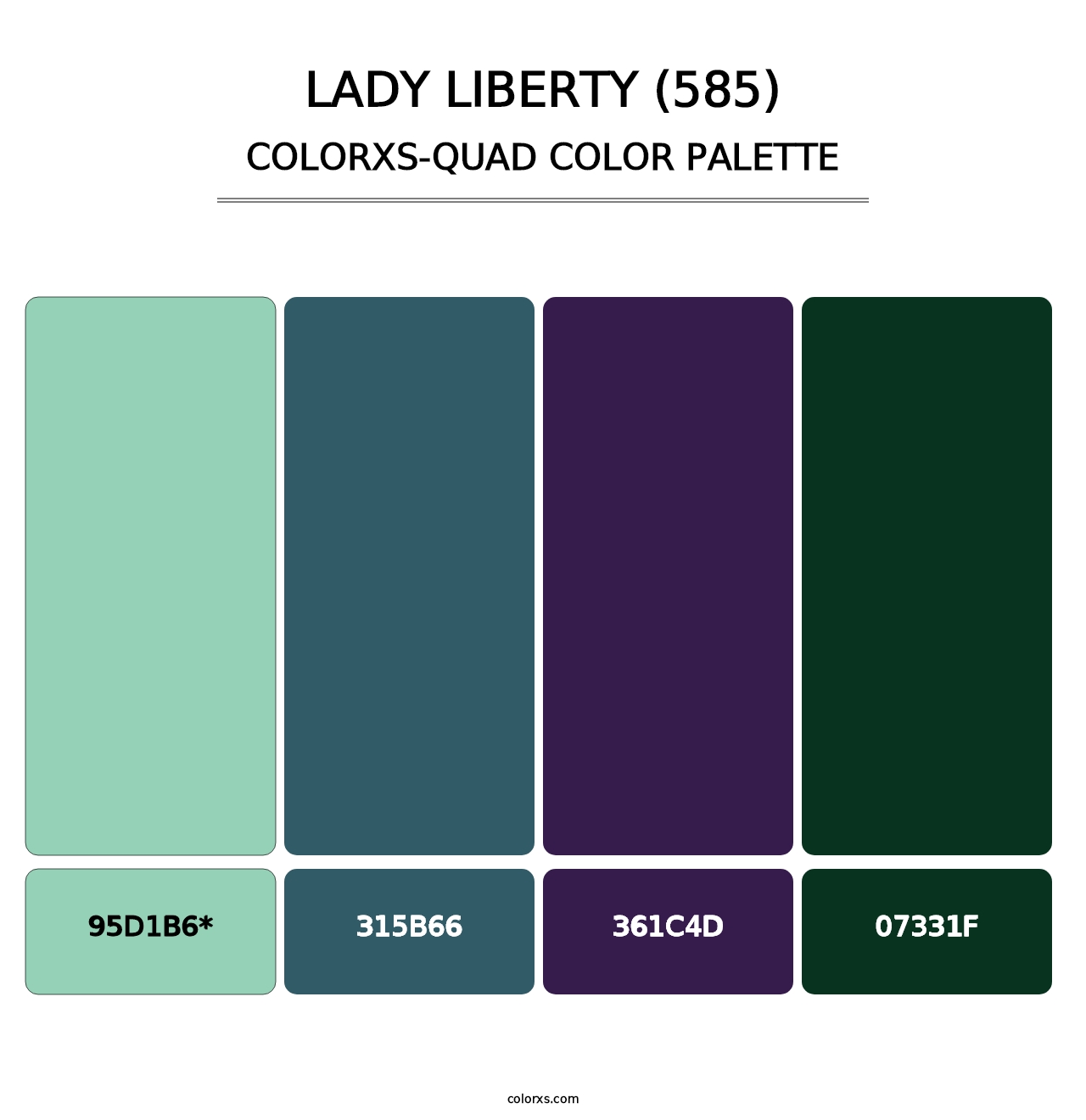 Lady Liberty (585) - Colorxs Quad Palette