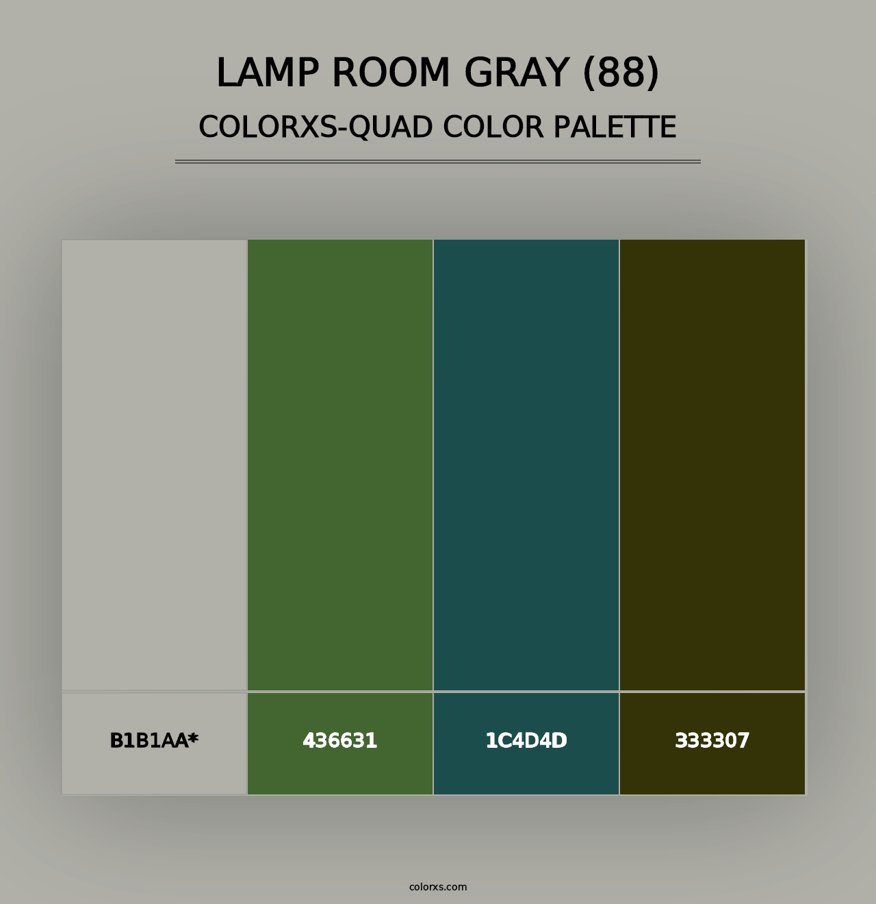 Lamp Room Gray (88) - Colorxs Quad Palette