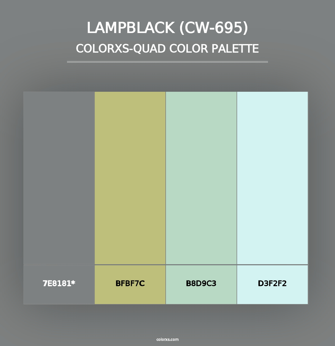 Lampblack (CW-695) - Colorxs Quad Palette