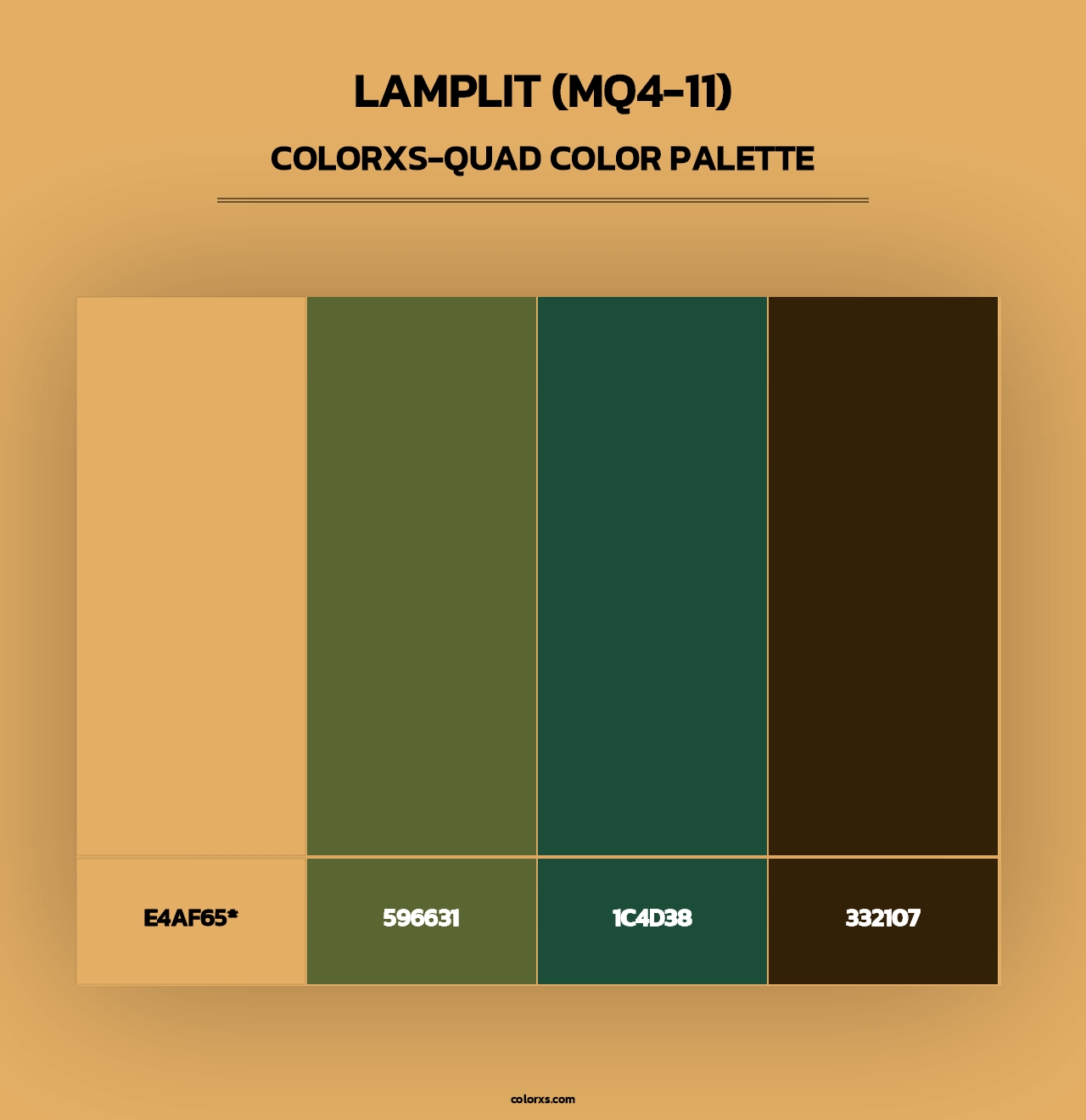 Lamplit (MQ4-11) - Colorxs Quad Palette