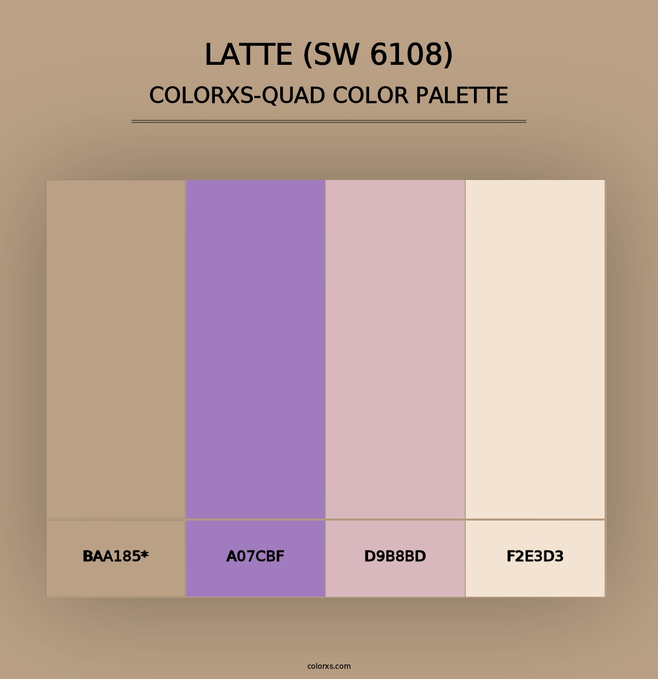 Latte (SW 6108) - Colorxs Quad Palette