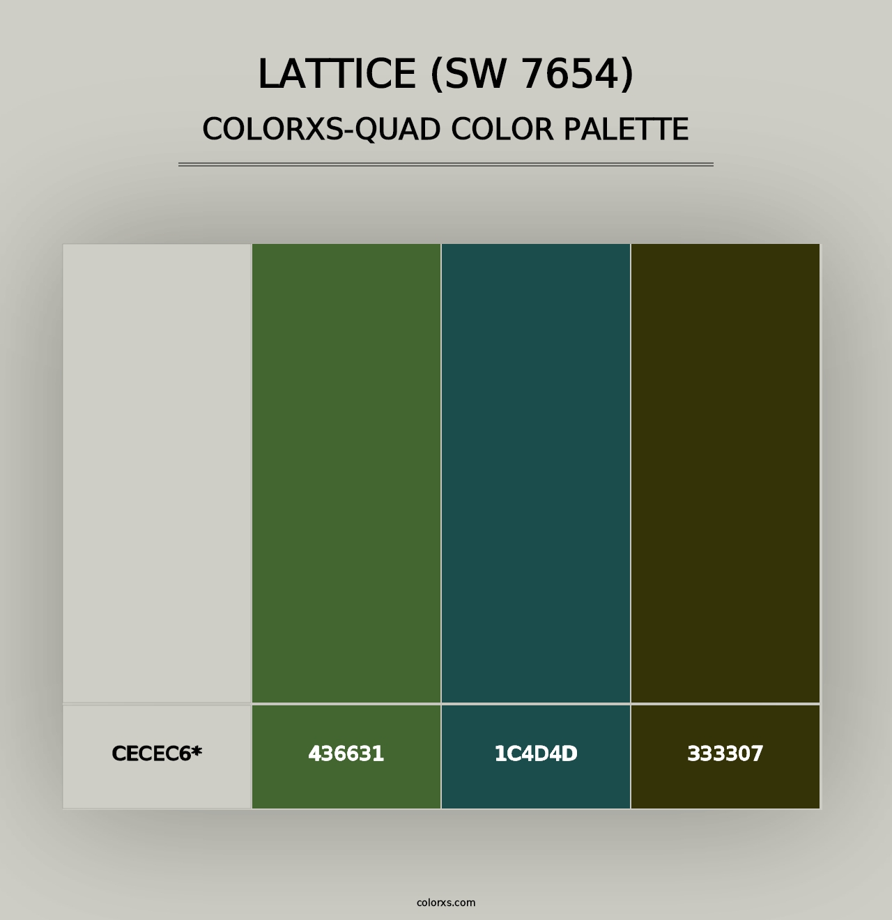 Lattice (SW 7654) - Colorxs Quad Palette