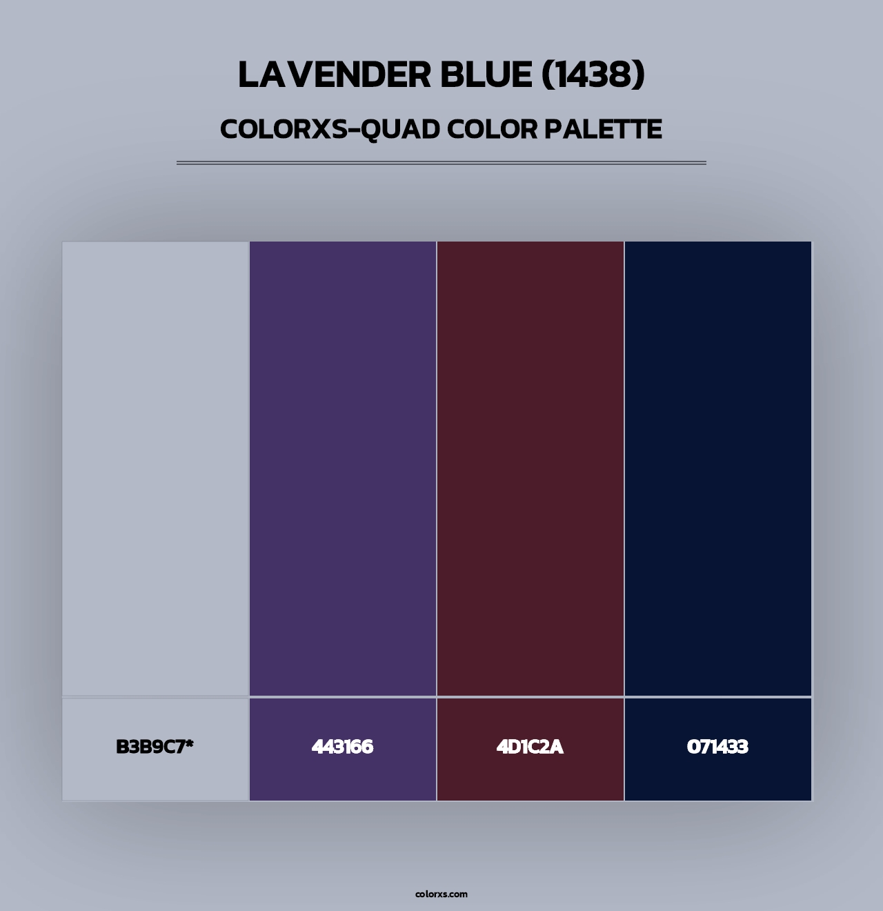 Lavender Blue (1438) - Colorxs Quad Palette