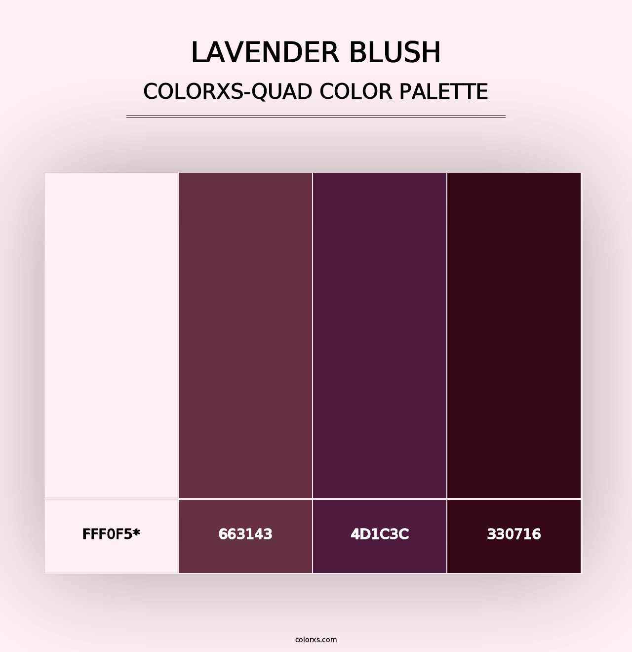 Lavender Blush - Colorxs Quad Palette