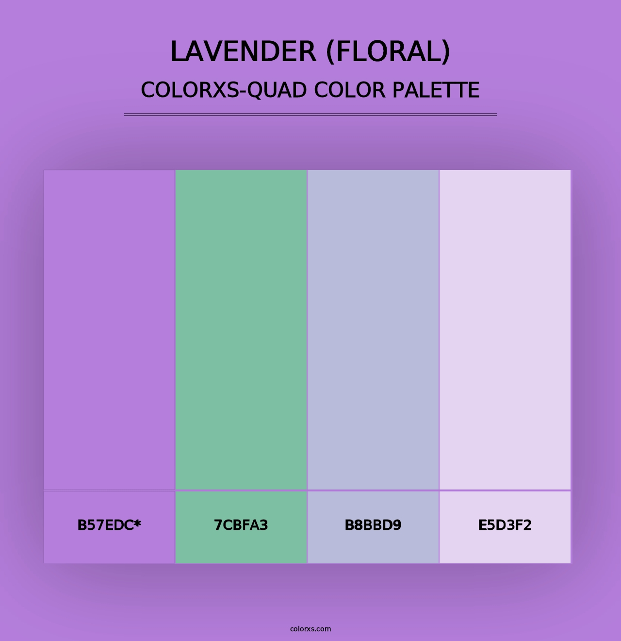 Lavender (Floral) - Colorxs Quad Palette