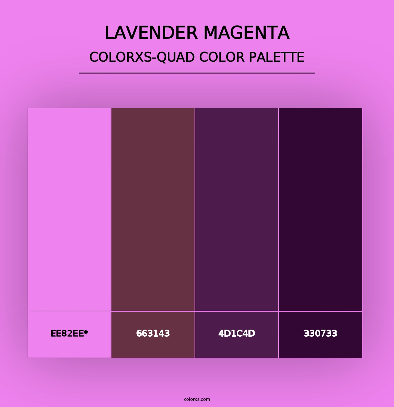 Lavender Magenta - Colorxs Quad Palette