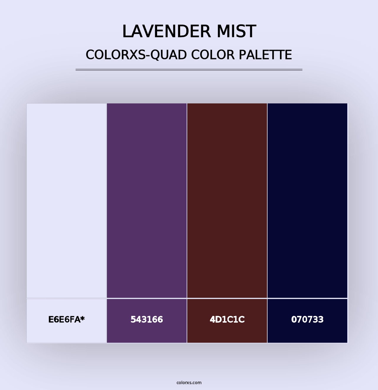 Lavender Mist - Colorxs Quad Palette