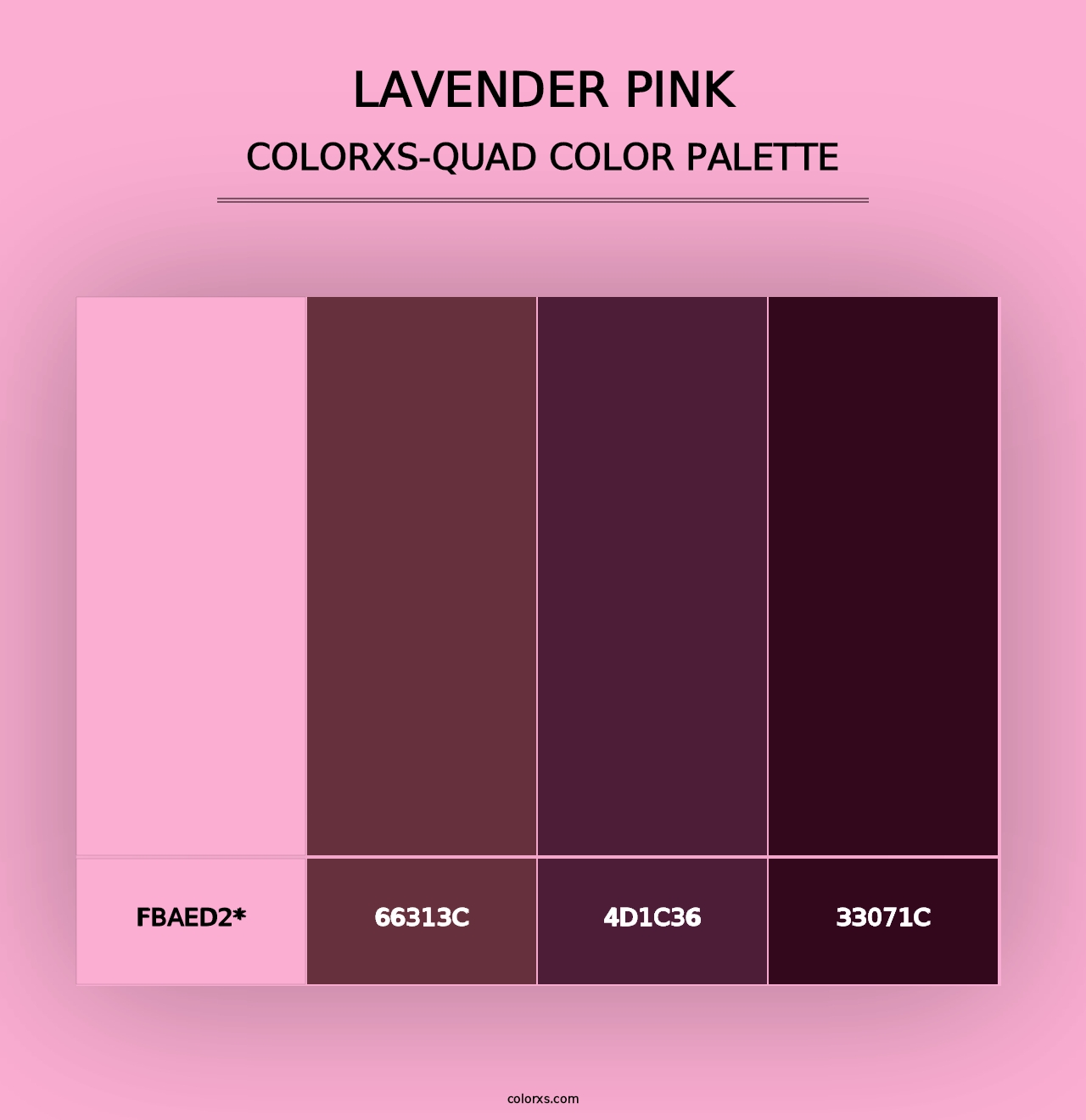 Lavender Pink - Colorxs Quad Palette